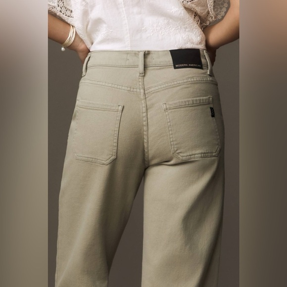 Modern American Farrah High-Rise Crop Wide-Leg Denim Jeans | NEW/NWT!!💚💚 - Picture 5 of 11